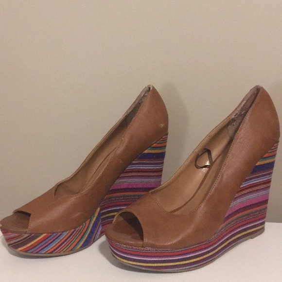 Colourful wedge platform heels - Picture 2 of 3
